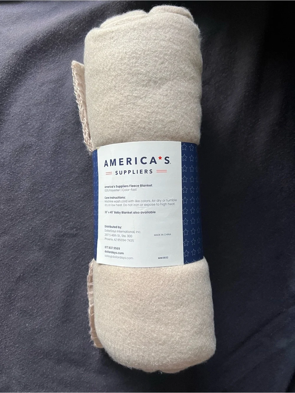 Ivory Fleece Blanket
